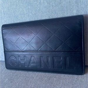 🖤 RARE Chanel Black Leather Bifold Wallet🖤